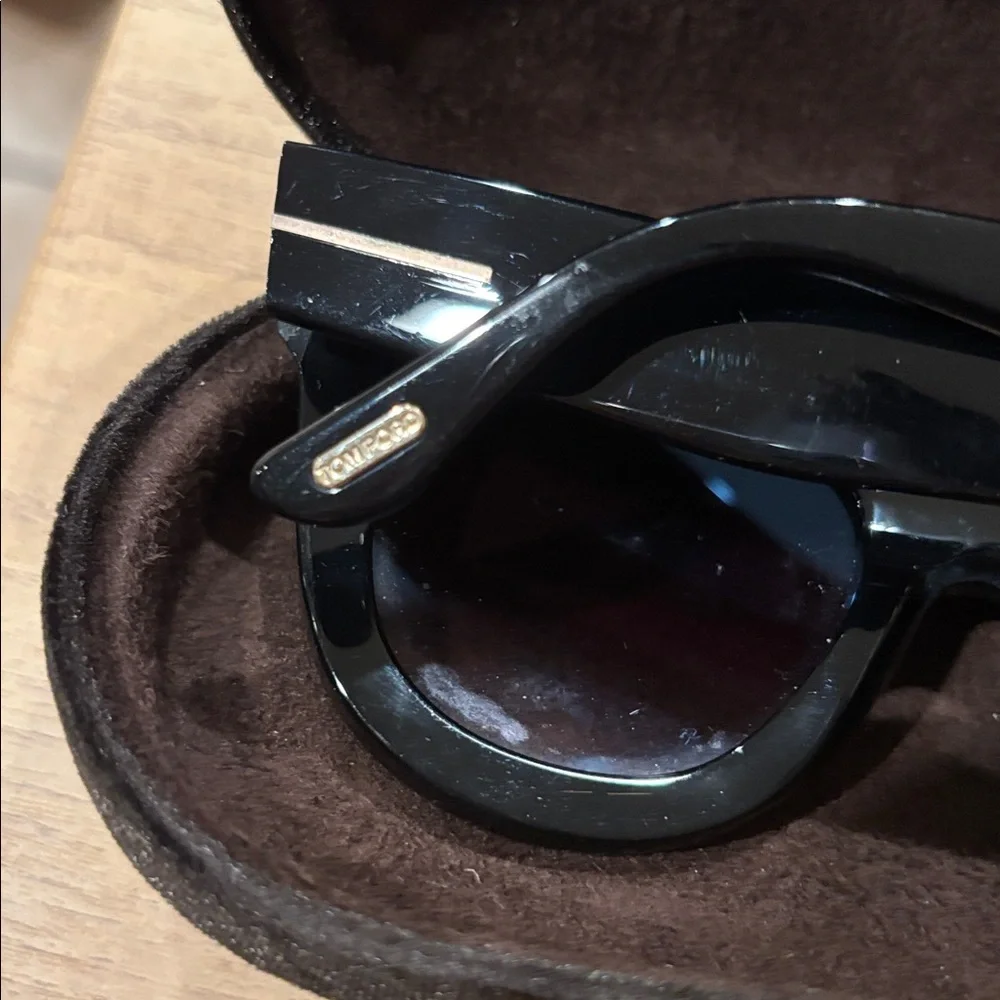 Tom Ford Black Karina Cat Eye Sunglasses